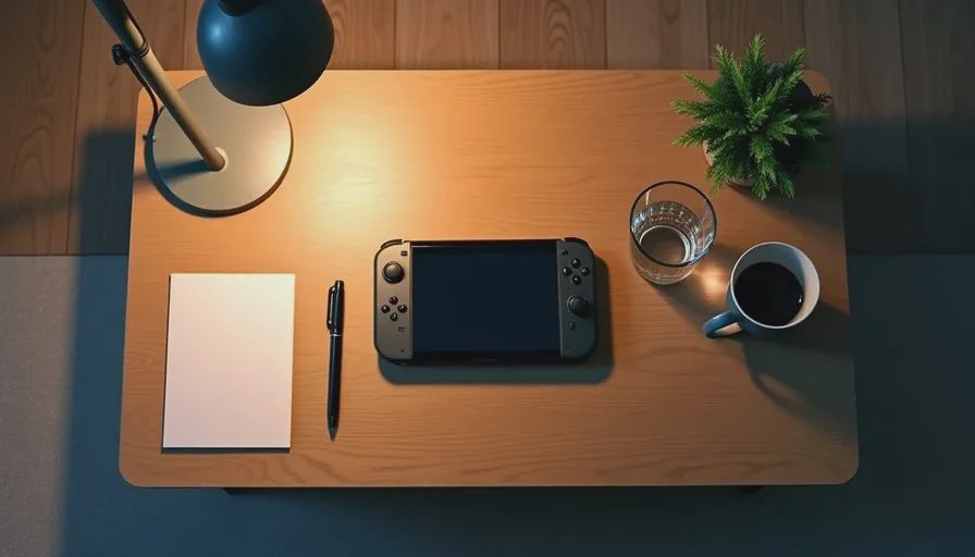 calm end of an inside playthrough evening with handheld