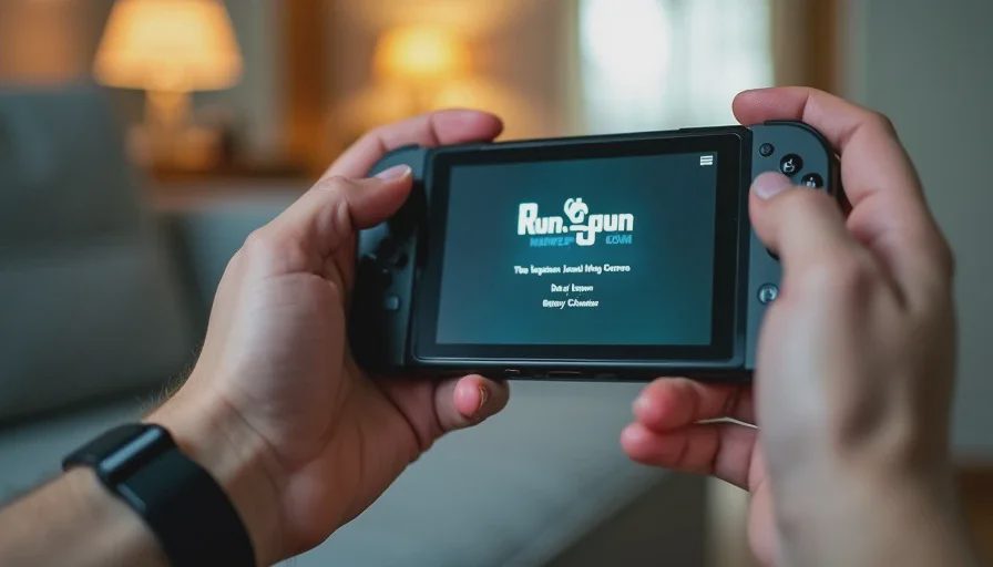 low friction game start screen on handheld for short evening play sessions