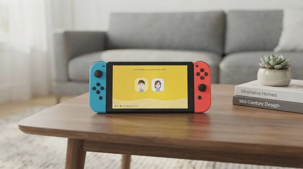 Switch OLED with screen protector ready for a weeknight session
